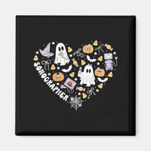 Sonographer Heart Halloween Ultrasound Tech MFM Magnet