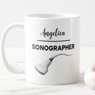SONOGRAPHER Personalized Name Ultrasound Tech Gift Coffee Mug