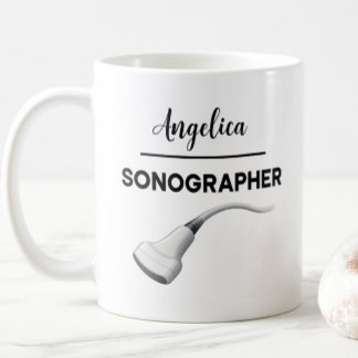 SONOGRAPHER Personalized Name Ultrasound Tech Gift Coffee Mug