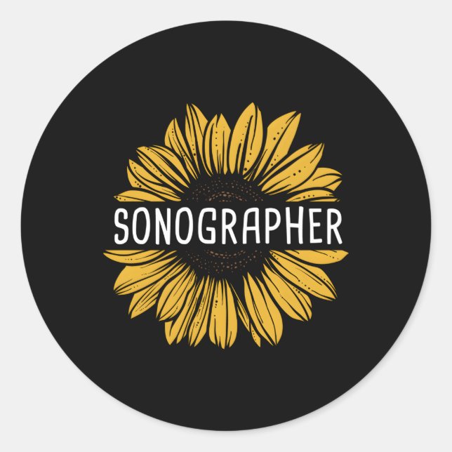 Sonographer Sonography Ultrasound Technologist Classic Round Sticker (Front)