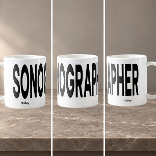 SONOGRAPHER Wraparound Text Personalized Coffee Mug