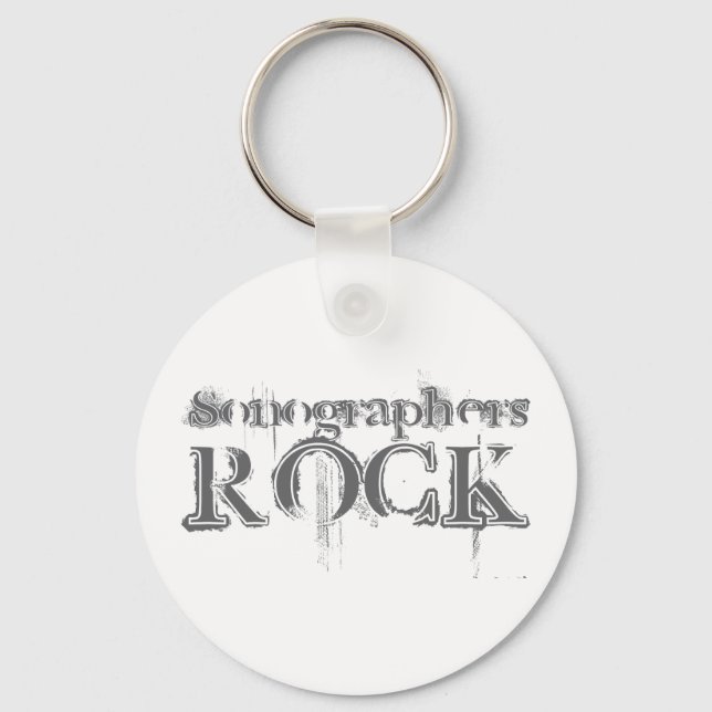 Sonographers Rock Keychain (Front)