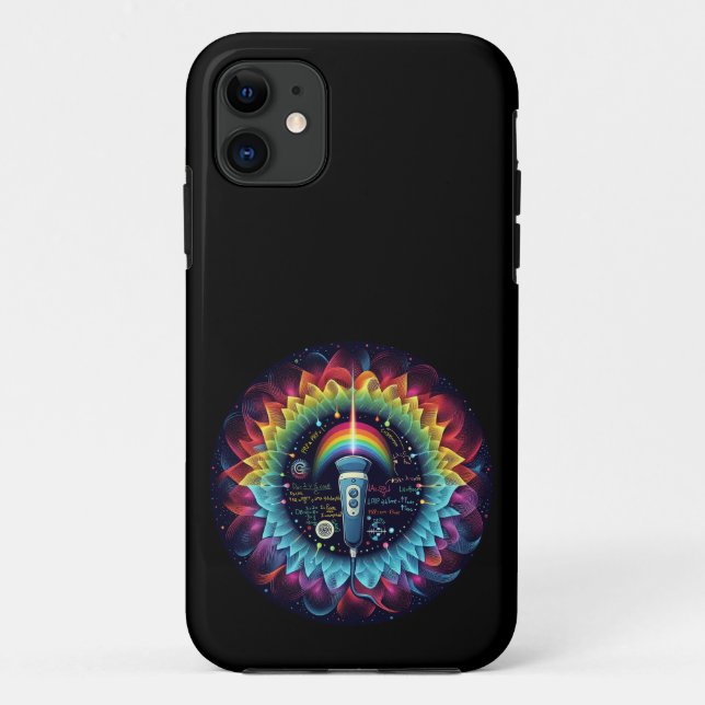 Sonography-Colourful Ultrasound Waves-Physics Case-Mate iPhone Case (Back)