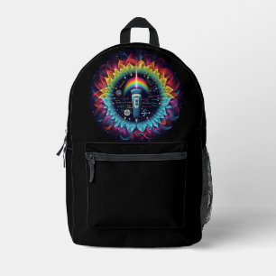Sonography-Colourful Ultrasound Waves-Physics Printed Backpack