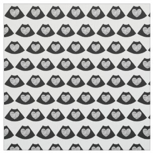Sonography Heart Cotton Fabric