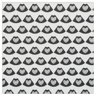 Sonography Heart Cotton Fabric