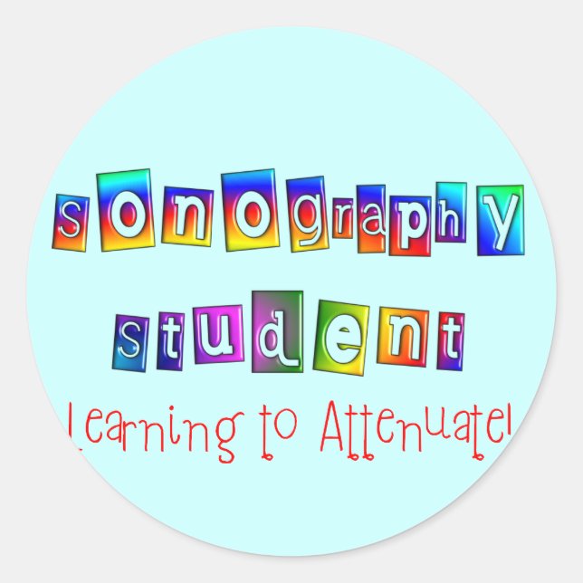 Sonography Student Gifts Classic Round Sticker (Front)
