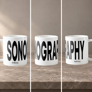 SONOGRAPHY Wraparound Text Personalized Coffee Mug