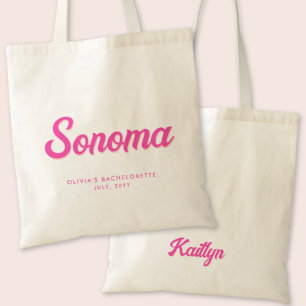 Sonoma Bachelorette Party Personalized Tote Bag