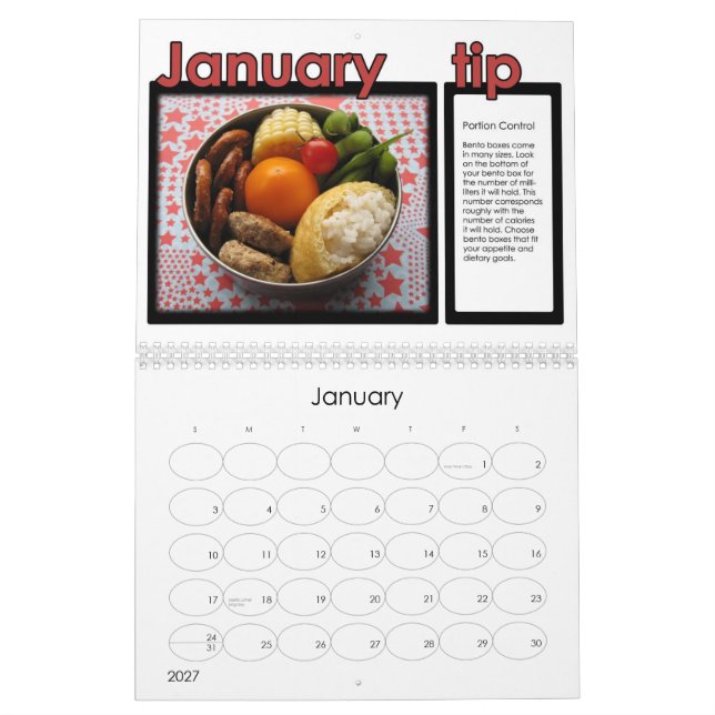 Sonoma Bento 2011 Calendar (Jan 2027)