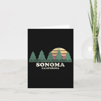 Sonoma Ca Vintage Throwback Tee Retro 70s Design  Card