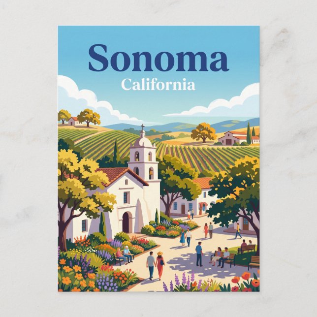 Sonoma California Postcard (Front)