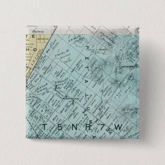 Sonoma County, California 13 2 Inch Square Button (Front)