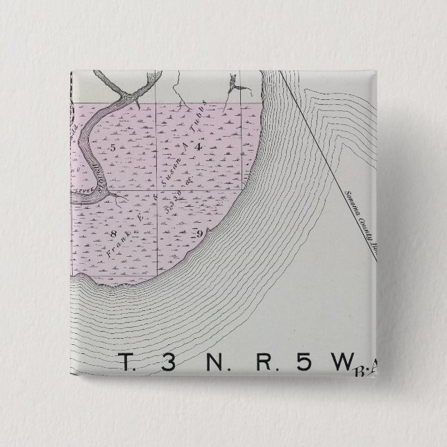 Sonoma County, California 24 2 Inch Square Button (Front)
