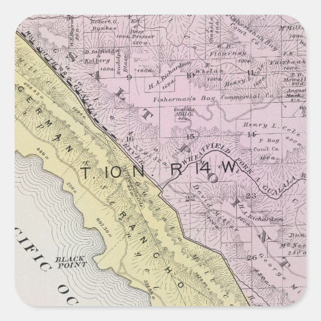 Sonoma County, California 34 Square Sticker (Front)