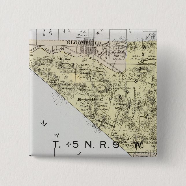 Sonoma County, California 3 2 Inch Square Button (Front)