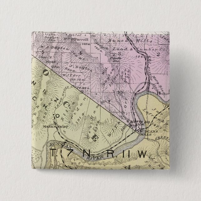 Sonoma County, California 8 2 Inch Square Button (Front)