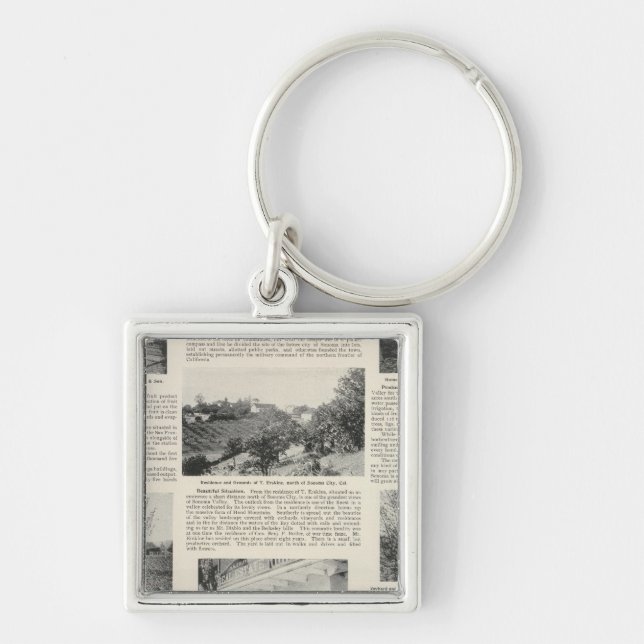 Sonoma Farms, California Keychain (Front)
