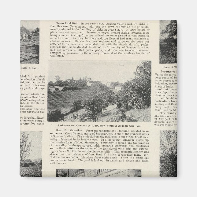 Sonoma Farms, California Magnet (Front)