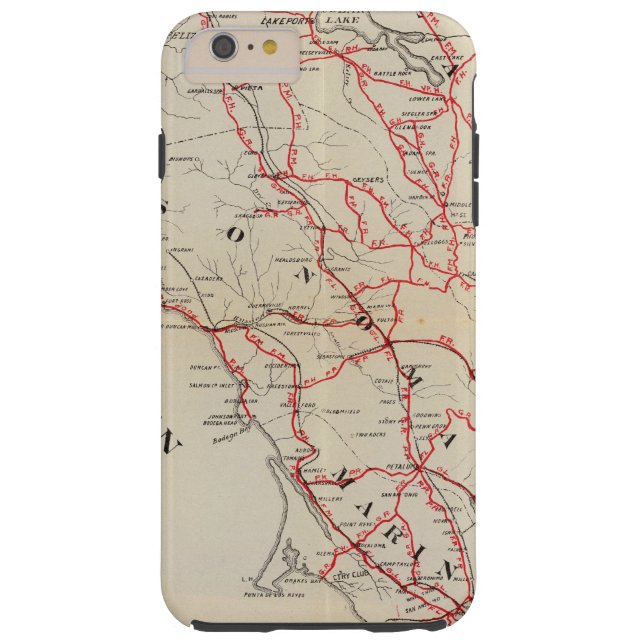 Sonoma, Marin, Lake, and Napa Counties Case-Mate iPhone Case (Back)