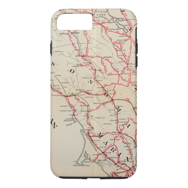 Sonoma, Marin, Lake, and Napa Counties Case-Mate iPhone Case (Back)