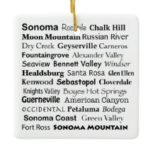 Sonoma & Napa Wine Ornament