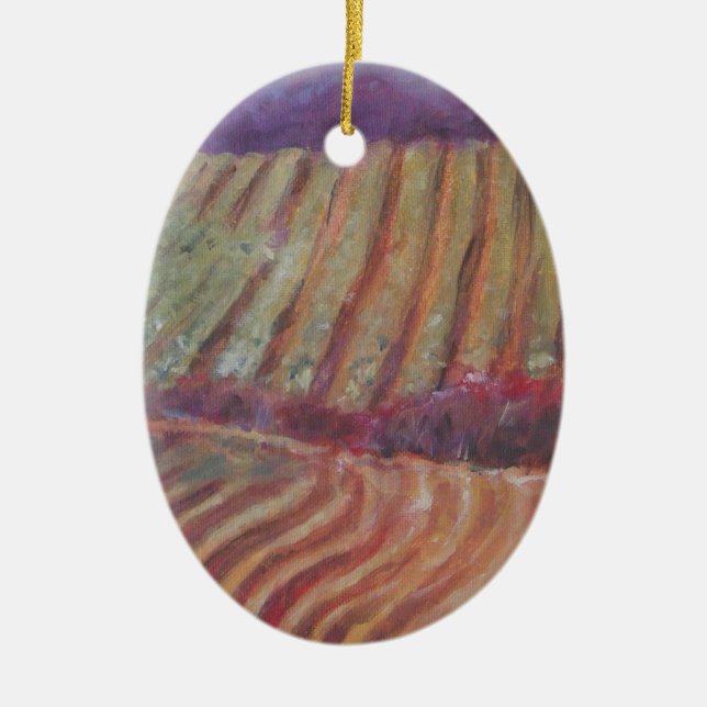 Sonoma Vineyards California vine wine Ceramic Ornament (Front)