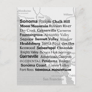 Sonoma Wine Country Postcard