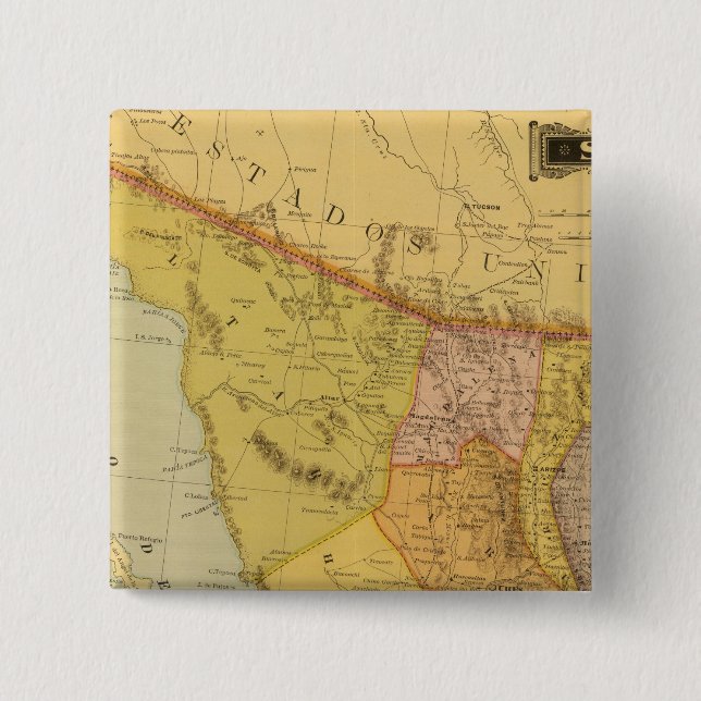 Sonora 2 Inch Square Button (Front)