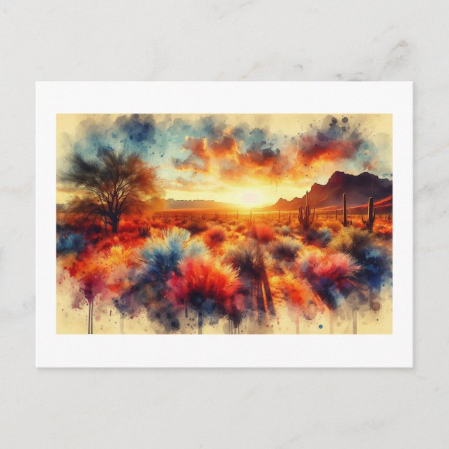 Sonora Desert Sunrise,  Postcard (Front)
