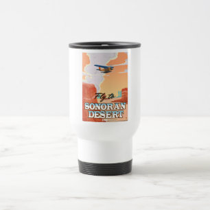 Sonoran Desert Cartoon travel poster. Mug