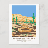 Sonoran Desert National Monument Rattlesnake Retro