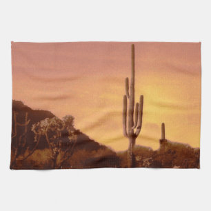 Sonoran sunset kitchen towel