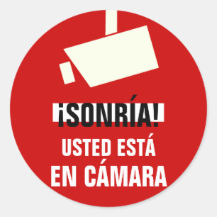 SONRÍA UTILISÉ DES Stickers ESTÁ EN CÁMARA