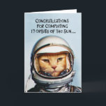 Son's 17th Birthday Funny Space Cat Card<br><div class="desc">Funny 17th Birthday Greeting Card for congratulates son who is turning seventeen years old</div>