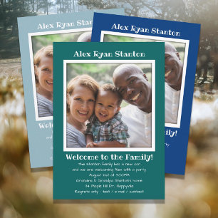 Sons Adoption Photo Party Invitation Template