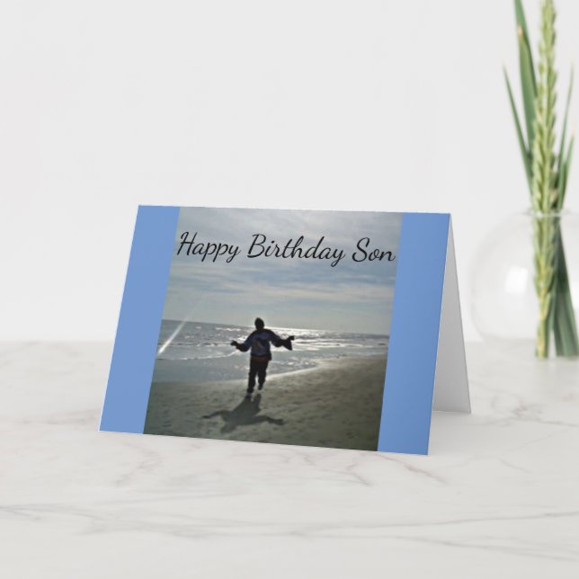 ***SON'S BIRTHDAY*** BEACH AND LOVE FOR HIM CARD (Front)