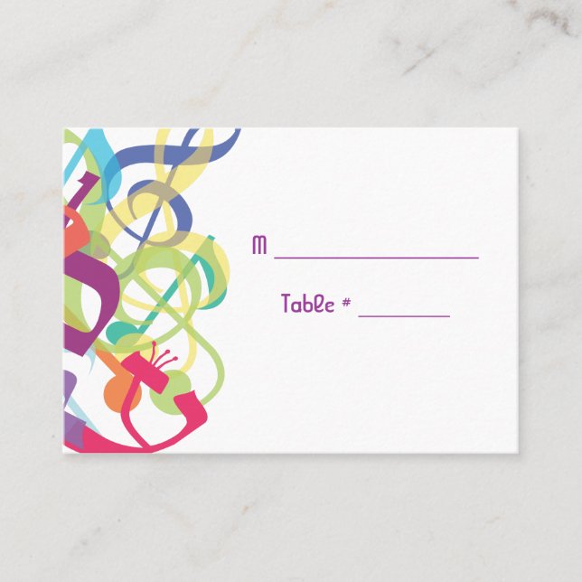 SONS DE LA TORAH Bat Bar Mitzvah Carte de siège (Devant)