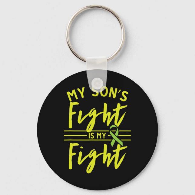 Son's Fight Is My Fight Kidney Disease Awareness  Keychain (Front)