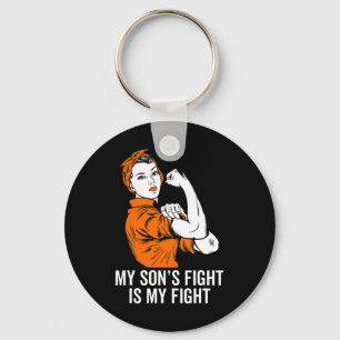Son's Fight Is My Fight Leukaemia Awareness Month Keychain