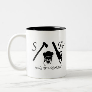 Son's of Arborist chainsaw tree surgeons Two-Tone Coffee Mug