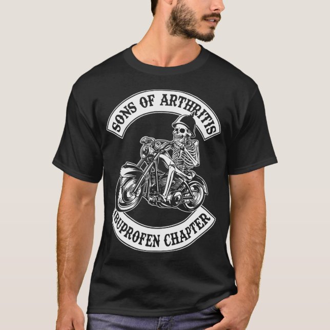 sons of arthritis chapter motorcycle T-Shirt (Front)