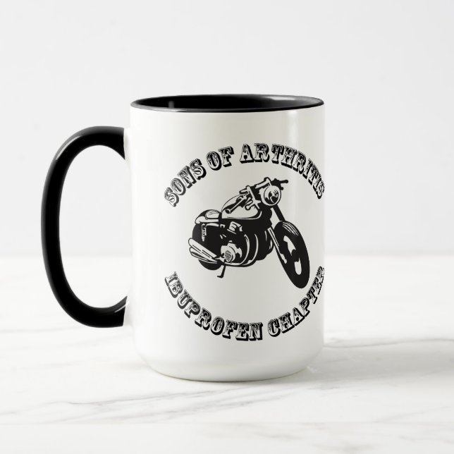 Sons Of Arthritis - Older Biker Combo Mug (Left)