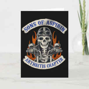 Sons Of Aspirin Arthritis Chapter Men Women Funny Card