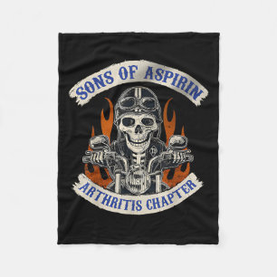 Sons Of Aspirin Arthritis Chapter Men Women Funny Fleece Blanket