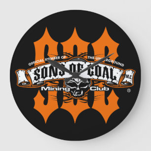SONS OF COAL MINING CLUB LARGE CLOCK