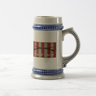 Sons of Liberty Flag with Two Muskets Beer Stein