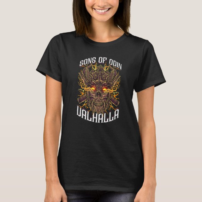 Sons Of Odin Valhalla Viking T-Shirt (Front)