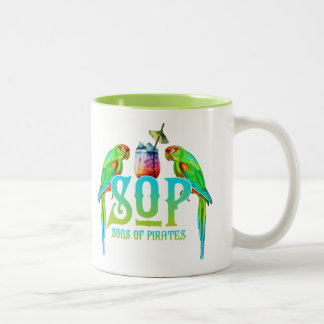 Sons Of Pirates Parrot Two-Tone Coffee Mug