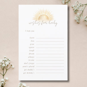 Sonshine Predictions and Wishes For Baby Game Card